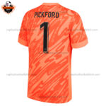 England Goalkeeper Men Replica Football Shirt 2024 PICKFORD 1 Printed