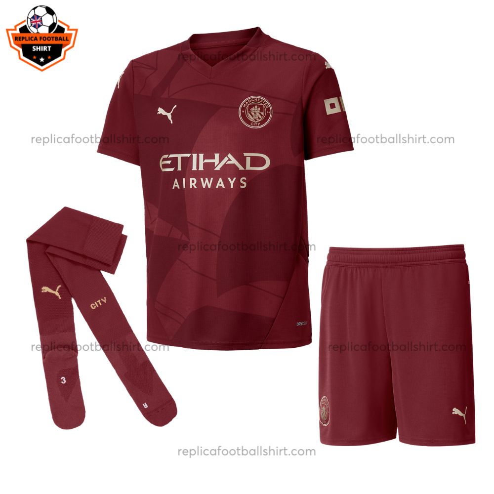 Man City Third Kid Replica Football Kit 24/25 - front