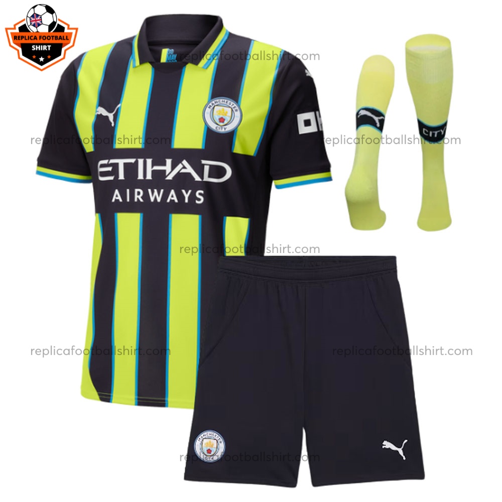 Man City Away Kid Replica Football Kit 24/25 - front