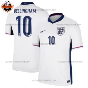 England Home Men Replica Shirt 2024 BELLINGHAM 10