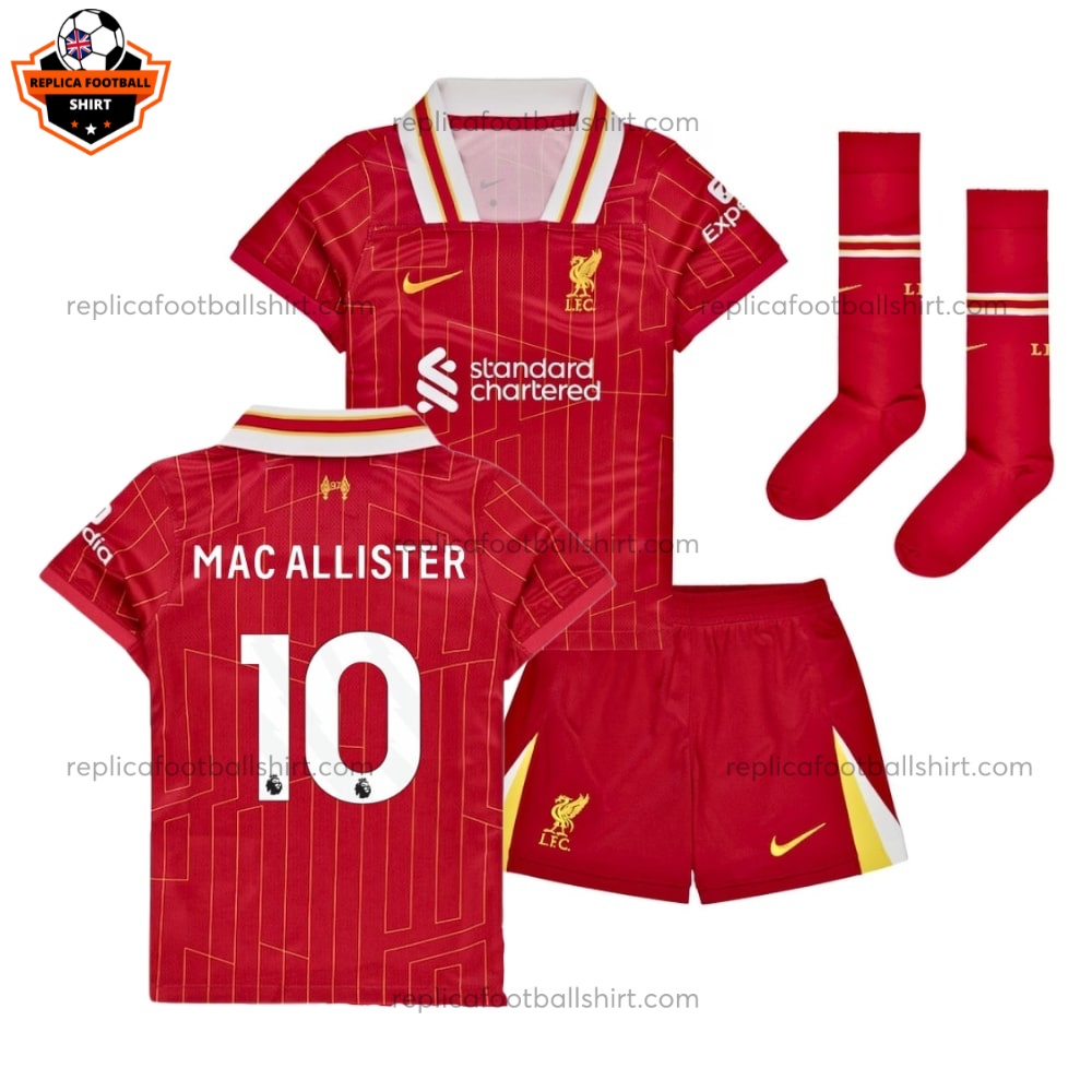 Liverpool Mac Allister 10 Home Kids Replica Kit 24/25