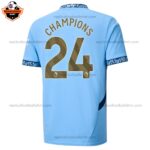 Manchester City CHAMPIONS 24 Home Men Replica Football Shirt 2024/25