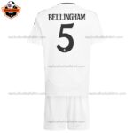 Real Madrid BELLINGHAM 5 Home Kid Replica Football Kit 2024/25
