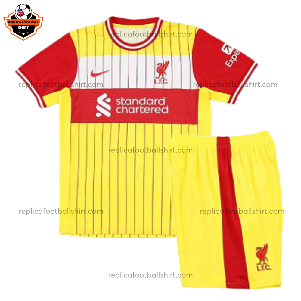 Liverpool Yellow Training Kids Replica Kit 24/25