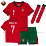 Portugal Home For Men and Kid Replica Football Kit 2024 RONALDO 7 Printed