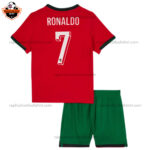 Portugal Home For Men and Kid Replica Football Kit 2024 RONALDO 7 Printed