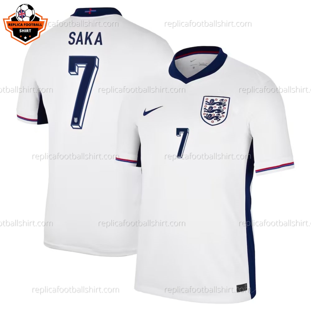 England Home Men Replica Shirt 2024 Saka 7