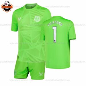 Everton Pickford 1 Goalkeeper Kid Replica Kit 24/25 - front