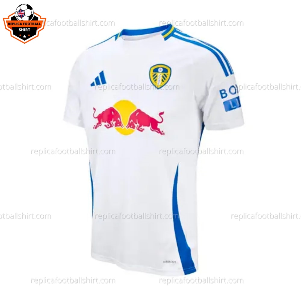 Leeds United Home Replica Shirt 24/25 - Right Front View