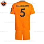 Real Madrid BELLINGHAM 5 Away Kid Replica Football Kit 2024/25