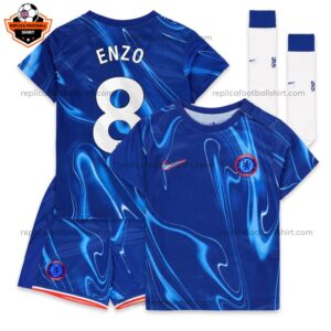 Chelsea Home Kid Replica Football Kit 24-25 ENZO 8 Printed