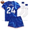 Chelsea Home Kid Replica Football Kit 24-25 JAMES 24 Printed