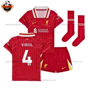 Liverpool VIRGIL 4 Home Kids Replica Kit 24/25