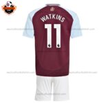Aston Villa Home Kid Replica Football Kit 2024/25 WATKINS 11 Printed