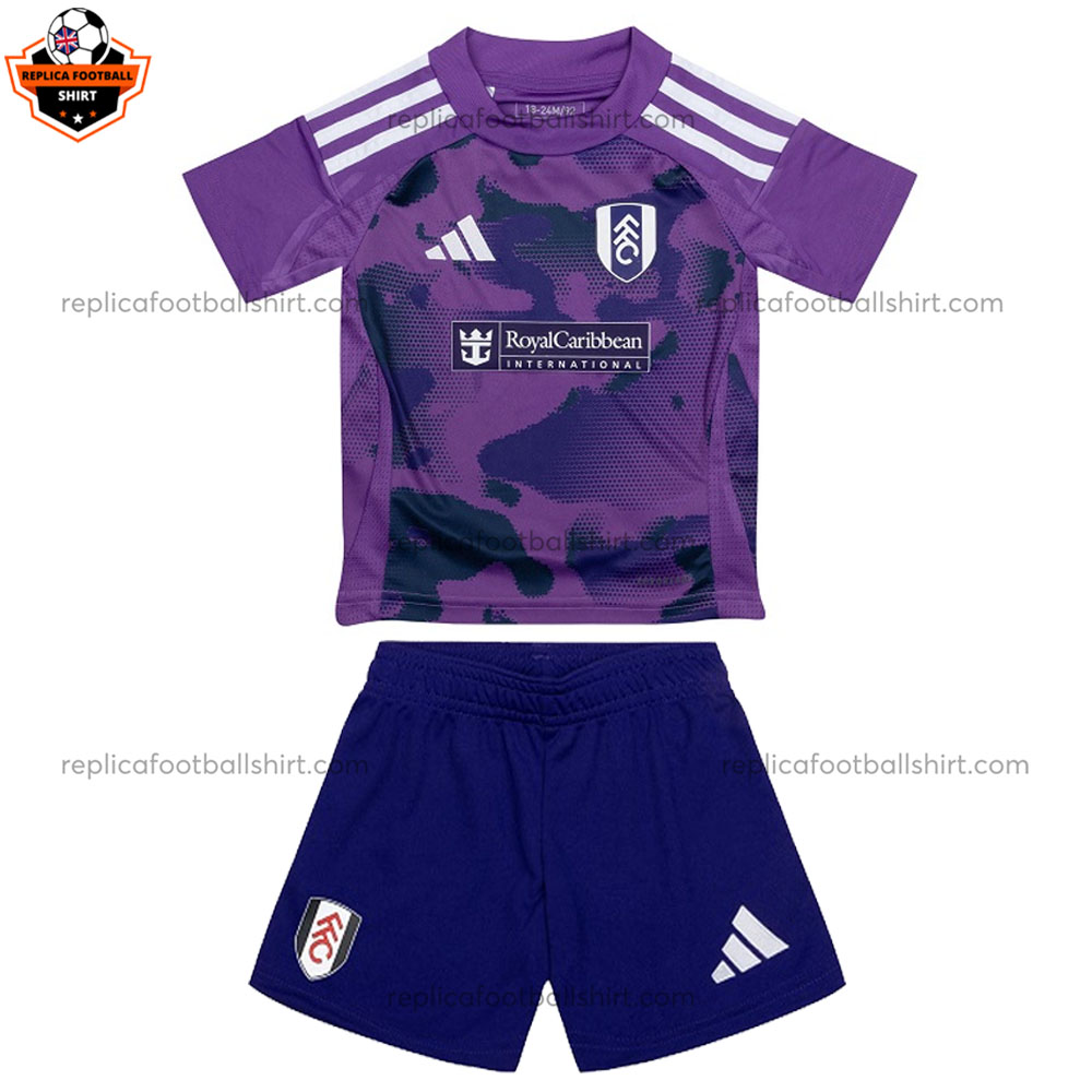 Fulham United Third Kids Replica Football Kit 2024/25 - Front View No Socks