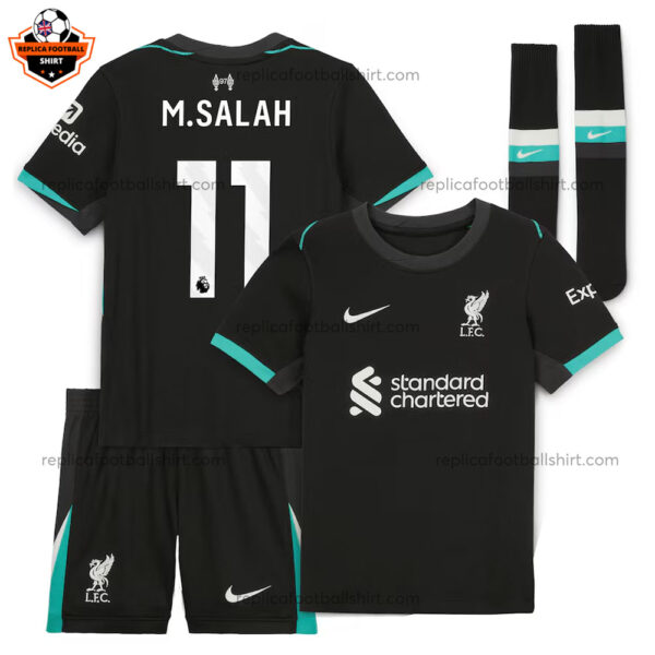 Liverpool M.Salah 11 Away Kids Replica Kit 24/25 - front