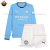 Man City Home Kid Replica Kit 24/25 Long Sleeve