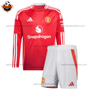 Manchester United Home Kid Replica Kit 24/25 Long Sleeve