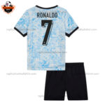 Portugal Away Kid Replica Football Kit 2024 RONALDO 7 Printed