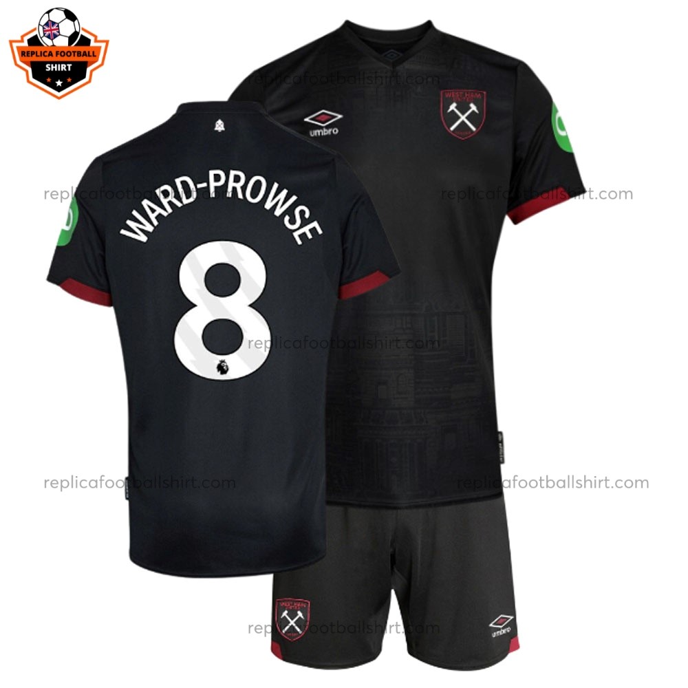 West Ham United WARD-PROWSE 8 Away Kid Replica Football Kit 2024/25 - front