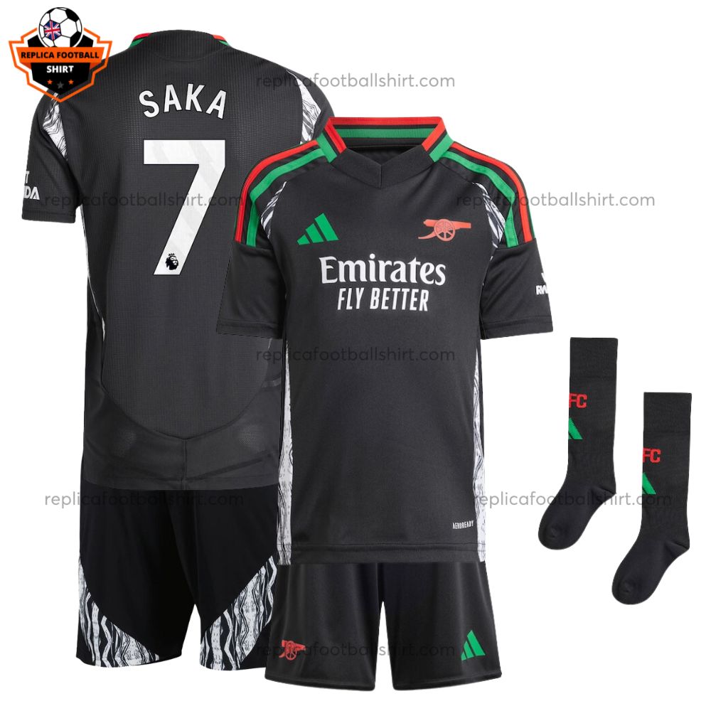 Arsenal Away Kid Replica Kit 24/25 SAKA 7 Printed