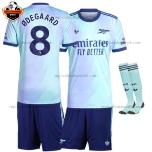 Arsenal Third Kid Replica Kit ODEGAARD 8 Printed