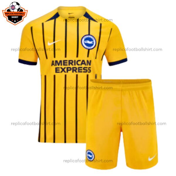 Brighton Away Kid Replica Football Kit 2024/25