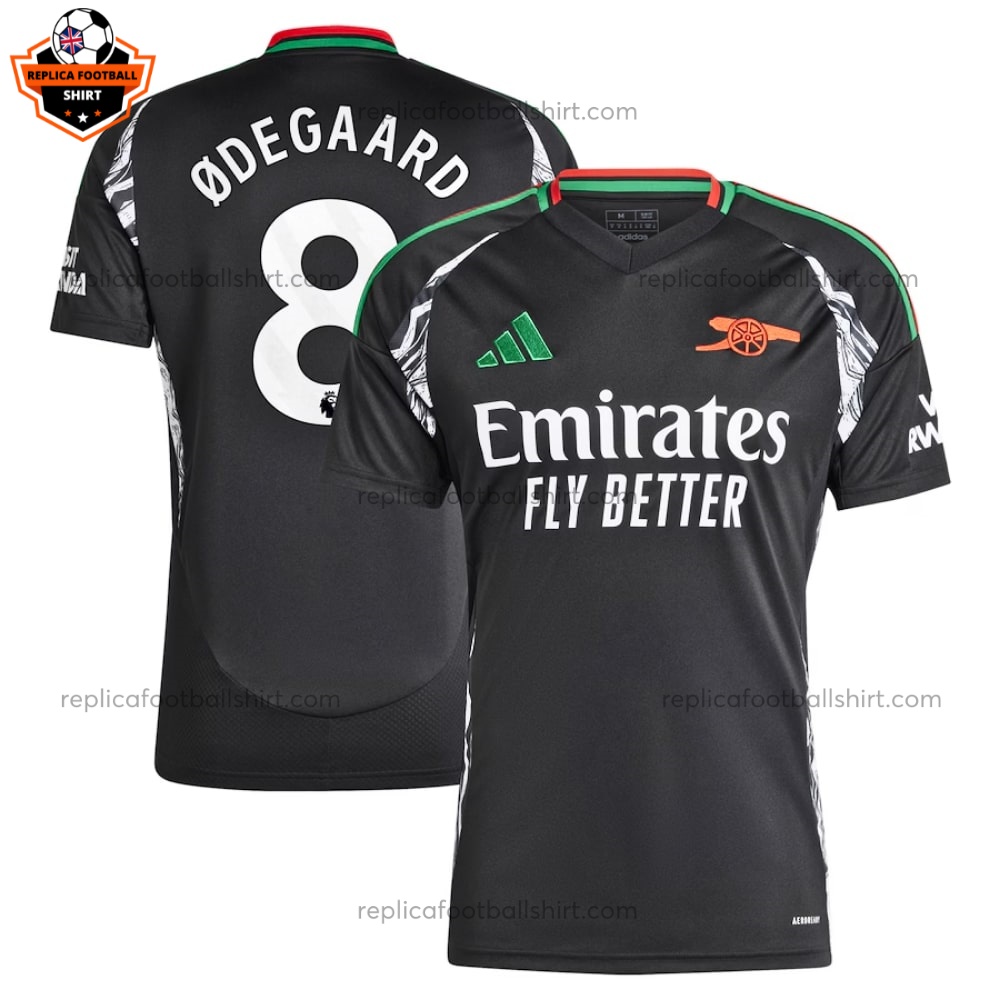 Arsenal Away Men Replica Shirt 2024 ODEGAARD 8 - Front View