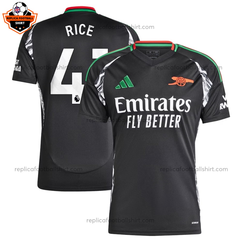 Arsenal Away Men Replica Shirt 2024 RICE 41 - Front View