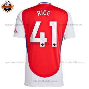 Arsenal Home Men Replica Shirt 2024 RICE 41 - Back View