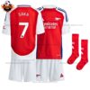 Arsenal Home Kid Replica Kit 24/25 SAKA 7 Printed