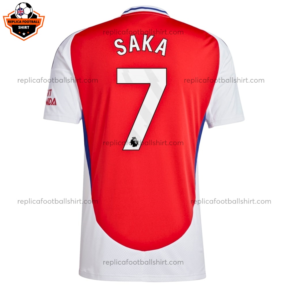 Arsenal Home Men Replica Shirt 2024 Saka 7 - Back View