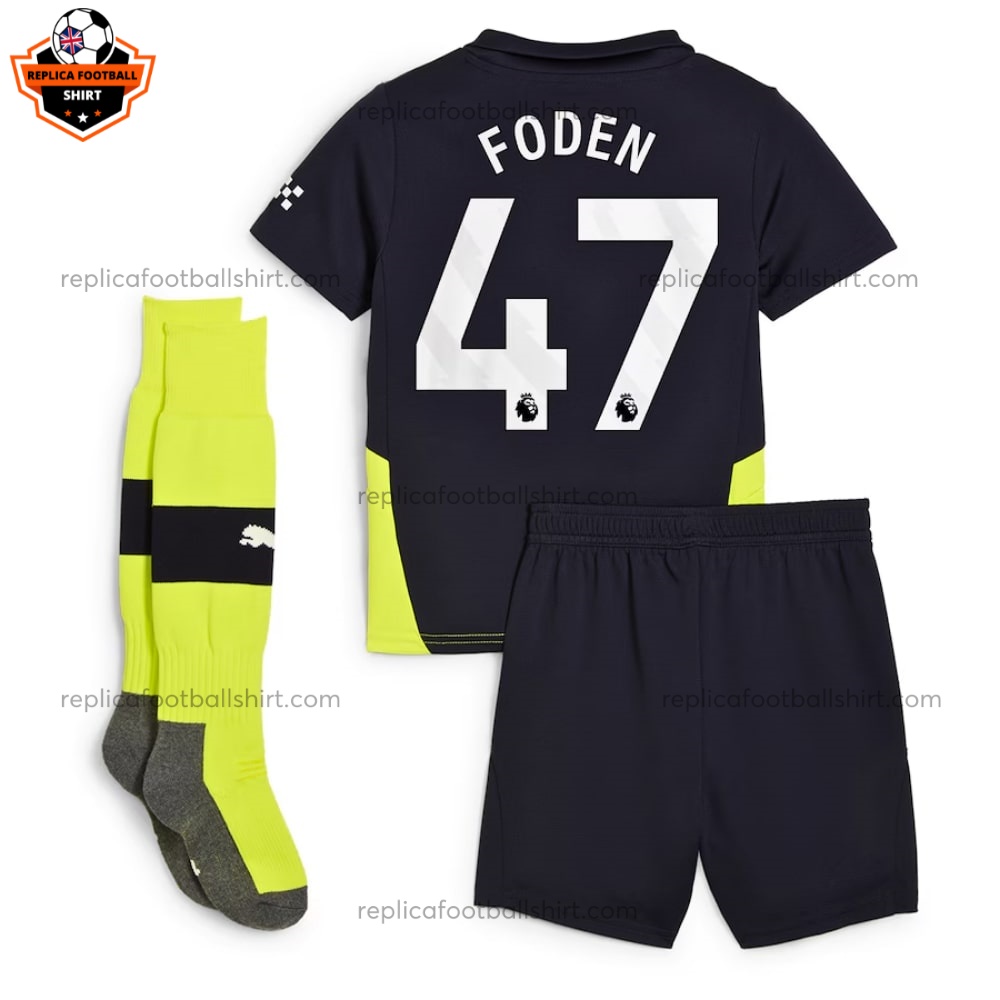 Man City Away Kids Replica Kit 24/25 Foden 47