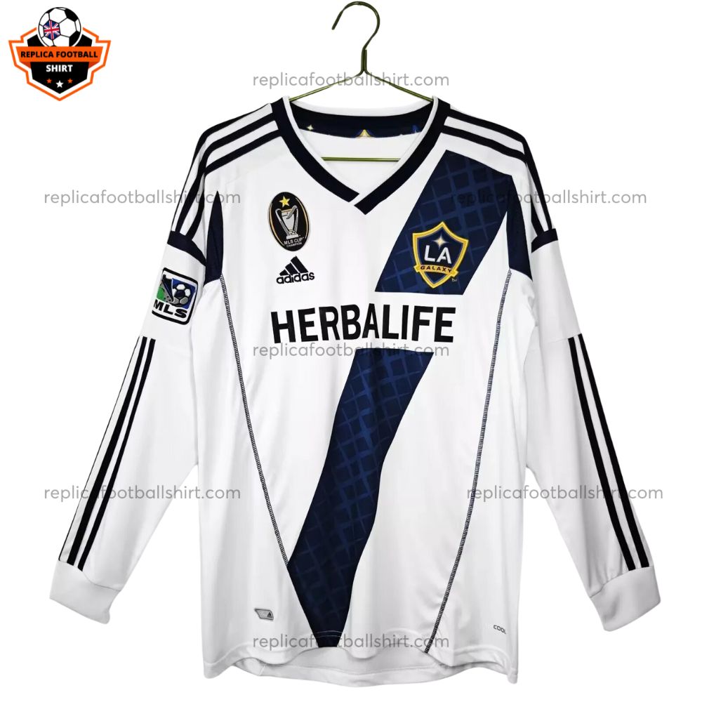 Retro LA Galaxy Long Sleeve Home Men Replica Shirt 2012