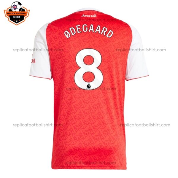 Arsenal Home Men Replica Football Shirt 2025/26 ØDEGAARD 8 Printed Back View