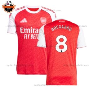 Arsenal Home Men Replica Football Shirt 2025/26 ØDEGAARD 8 Printed Full View
