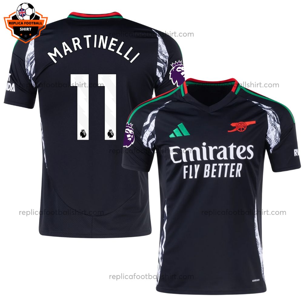 Arsenal Away Men Replica Shirt 2024 MARTINELLI 11 - Front View