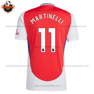 Arsenal Home Men Replica Shirt 2024 MARTINELLI 11 - Back View