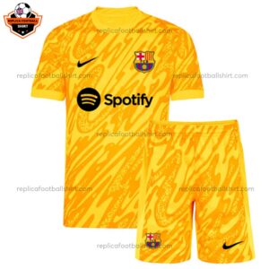 Barcelona Goalkeeper Yellow Kid Replica Kit 24/25