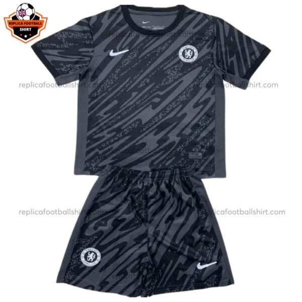 Chelsea Black Goalkeeper Kid Replica Kit 24/25