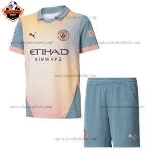 Man City Fourth Kid Replica Football Kit 24/25 - front