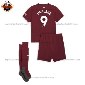 Man City Third Kids Replica Kit 24/25 Haaland 9 - Back View