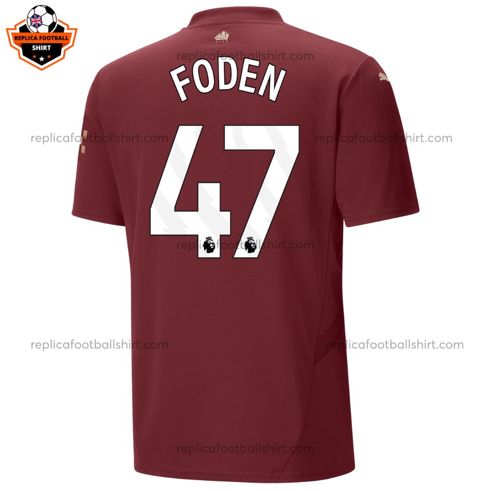 Man City Foden 47 Third Men Replica Shirt 24/25 - Back View