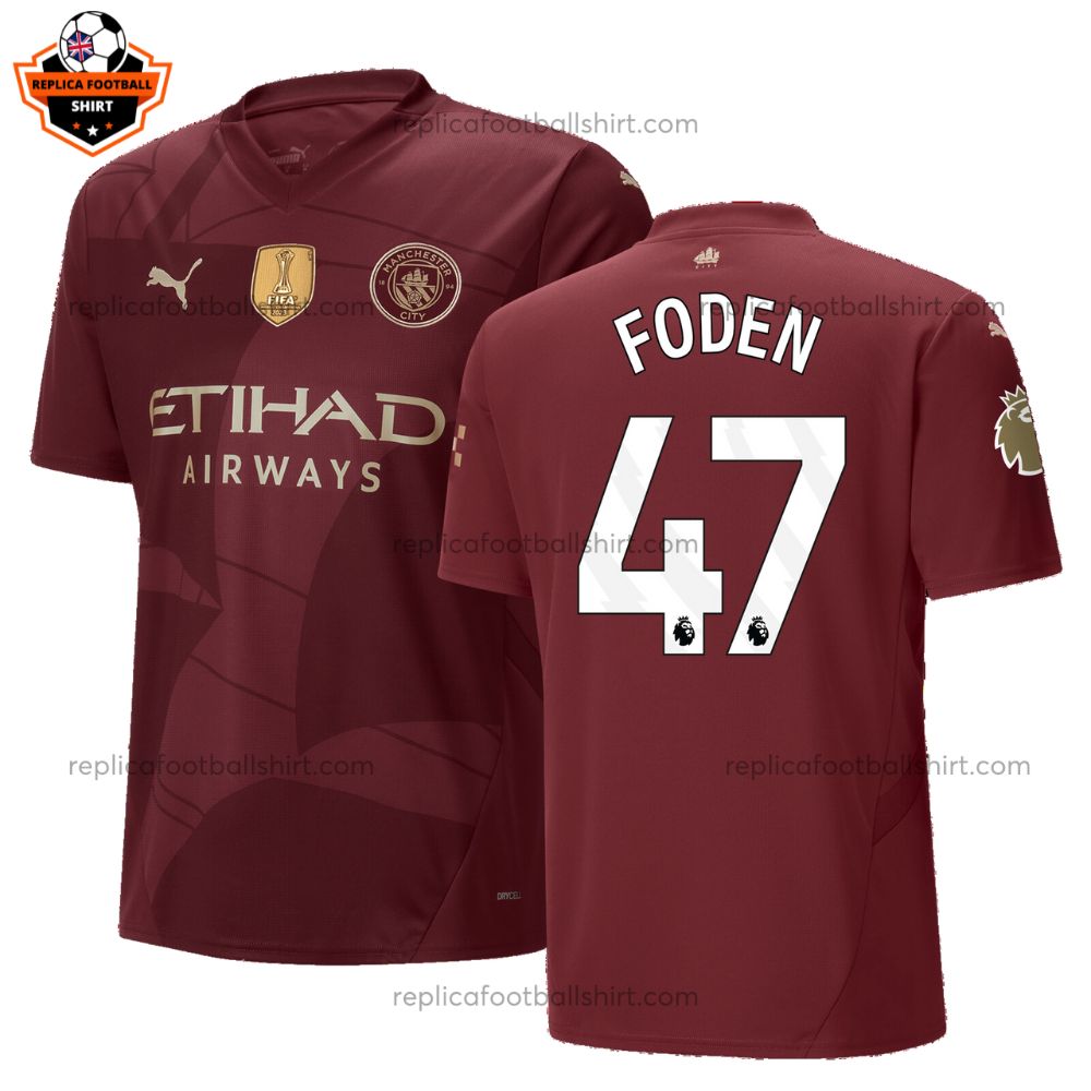 Man City Foden 47 Third Men Replica Shirt 24/25 - Front View