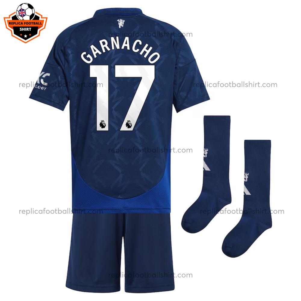 Man Utd Away Kid Replica Kit GARNACHO 17 Printed