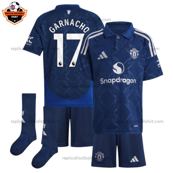 Man Utd Away Kid Replica Kit GARNACHO 17 Printed - front