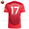 Man Utd Home Replica Shirt GARNACHO 17 Printed - back