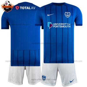 Portsmouth Home Kid Replica Kit 24/25 - front