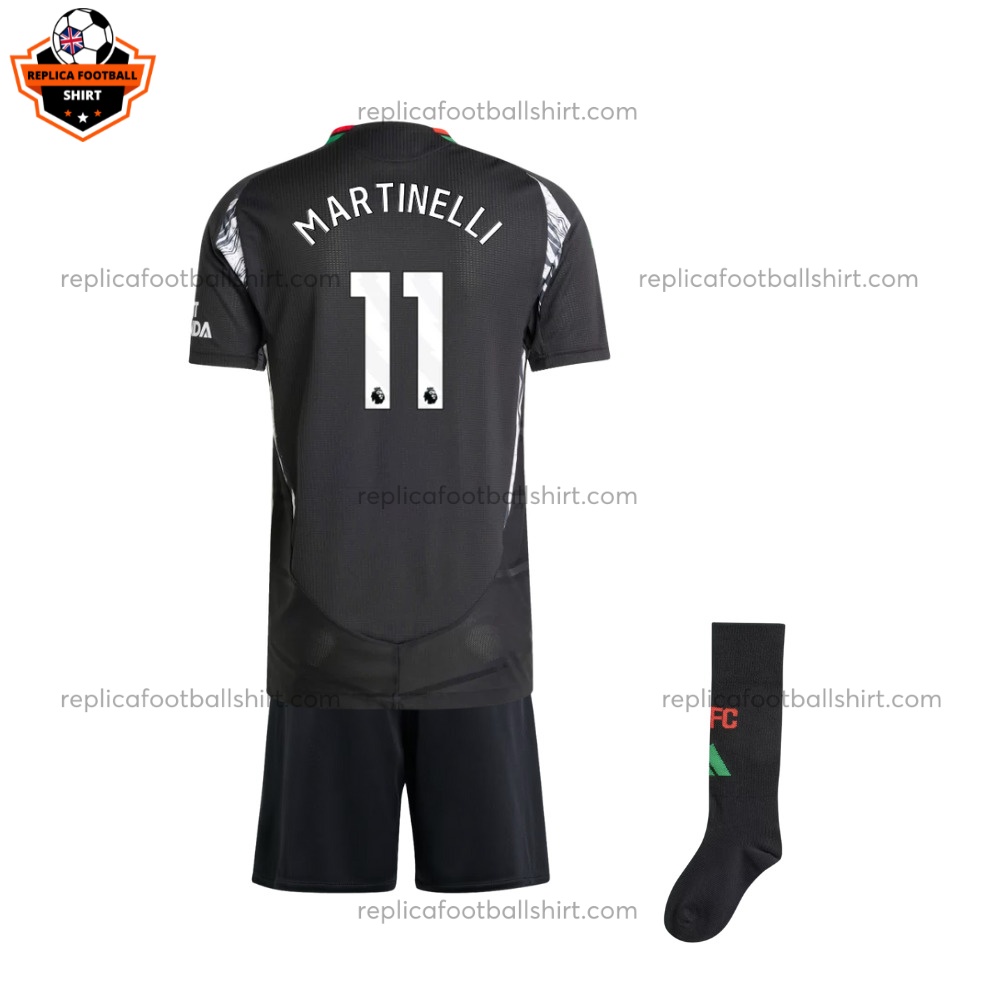 Arsenal Away Kid Replica Kit 24/25 MARTINELLI 11 - Back View