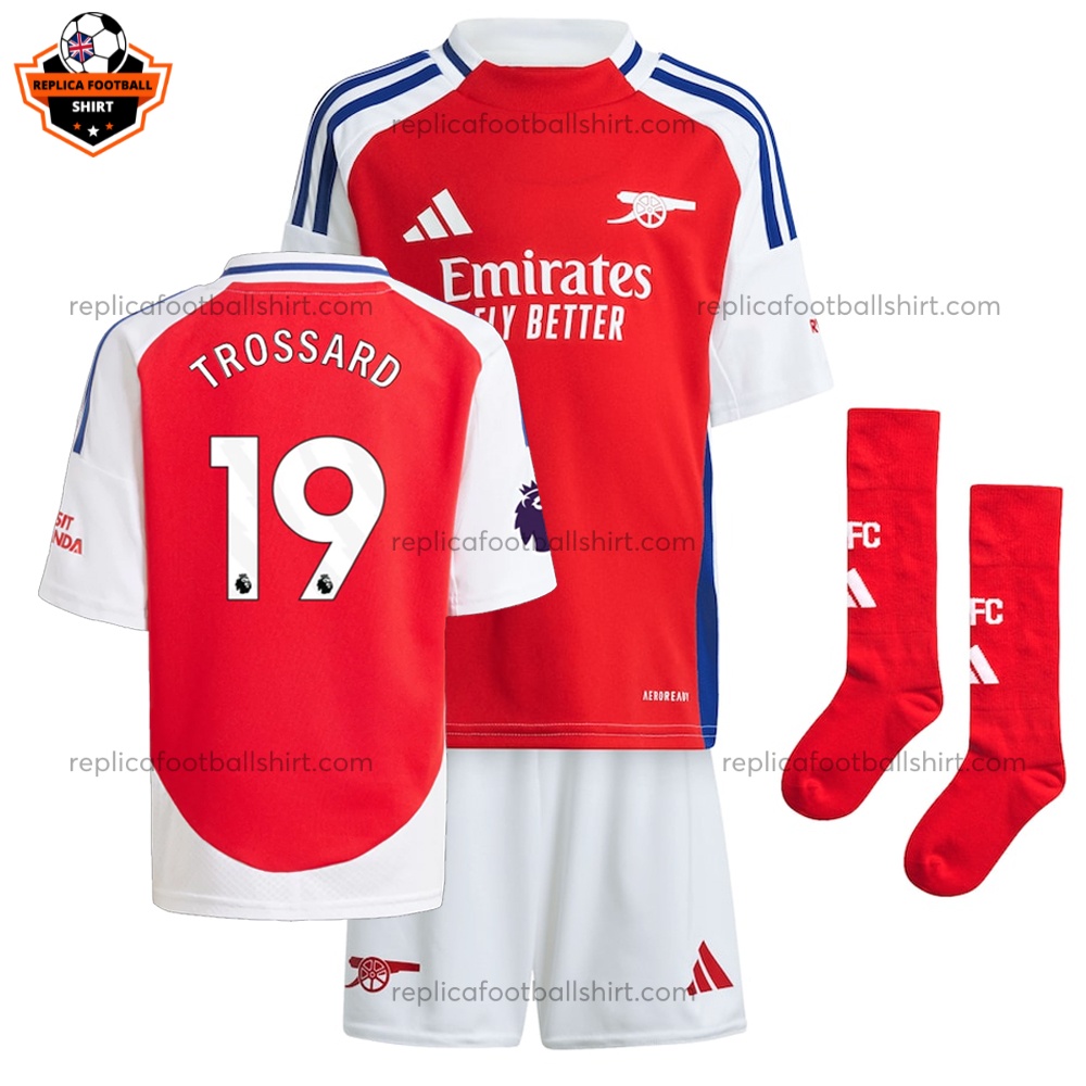 Arsenal Home Kid Replica Kit TROSSARD 19 Printed